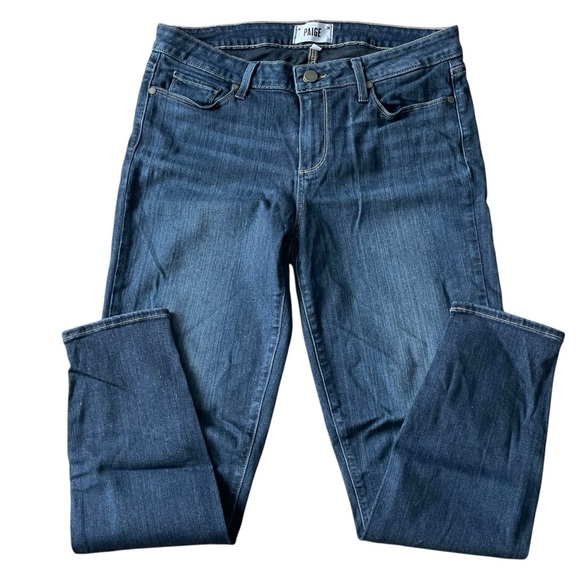 PAIGE Women's Verdugo Ankle Dark Wash Blue Stretch Denim Jeans Size 31 - Picture 1 of 7